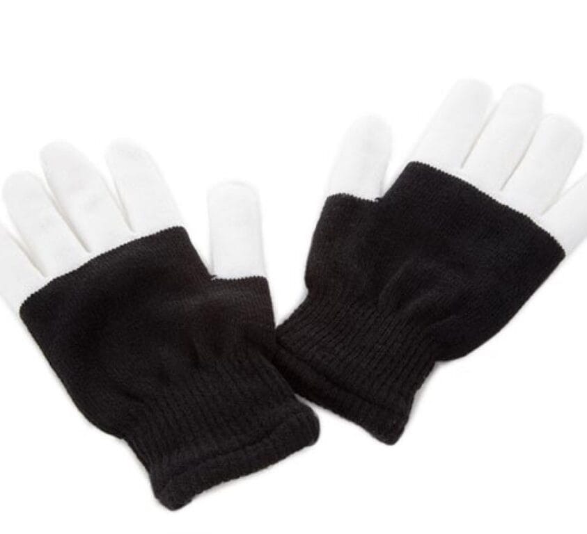 HQ Power Handschoenen met leds, zwart/wit - Image 2
