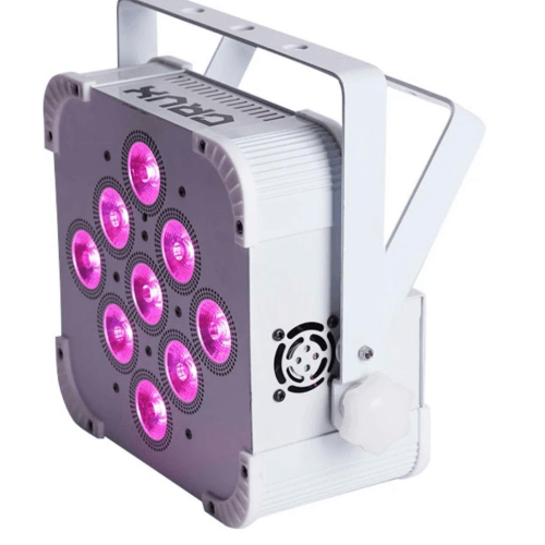 DJLicht 9X18W 6in1 RGBAW UV 120w platte led par met accu