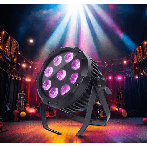 DJLicht 9X18W 6in1 RGBAW UV Wireless DMX LED Par waterdicht met accu 120W