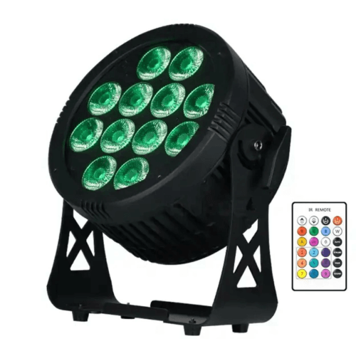 DJLicht 12X18W RGBWA UV 6in1 Led Par met accu en App bediening, Waterdicht
