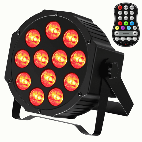 DJLicht 16W led par met accu en afstandsbediening RGBW