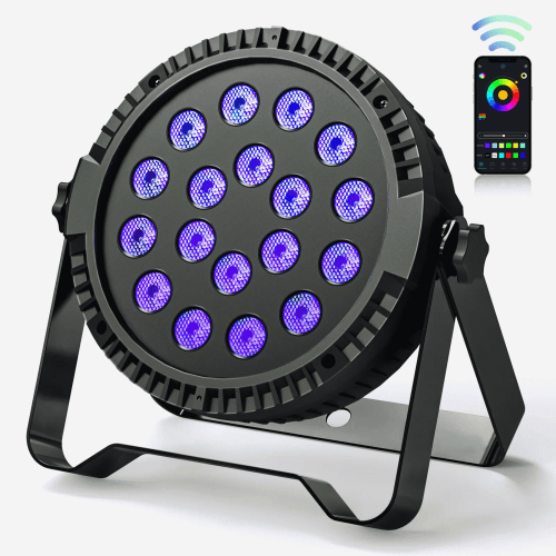 DJLicht 60W RGBW 3 in 1 led par 18x3 APP bediening
