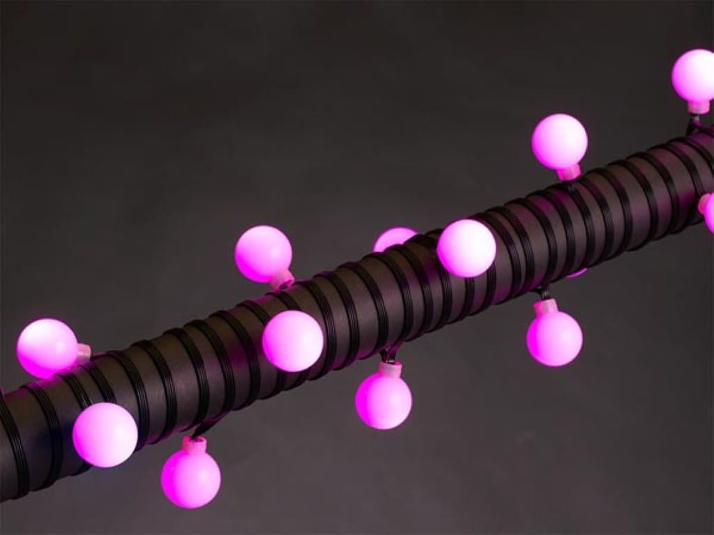 Cursa LED lichtslinger 8 m 15 leds RGB zwarte kabel voor binnen met Bluetooth 12 V