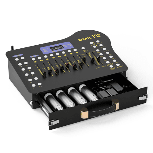 DJLicht draadloze DMX bundel met controller en ontvangers