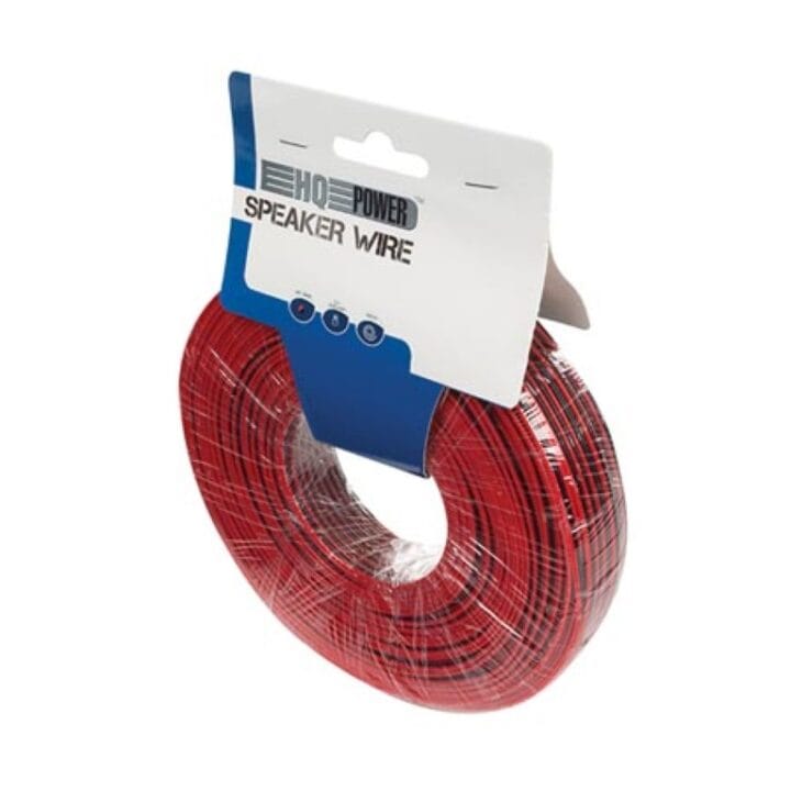 Luidsprekerkabel, OFC, 2 x 0.50 mm², 100 m, rood/zwart, perfect voor geluidsoverdracht