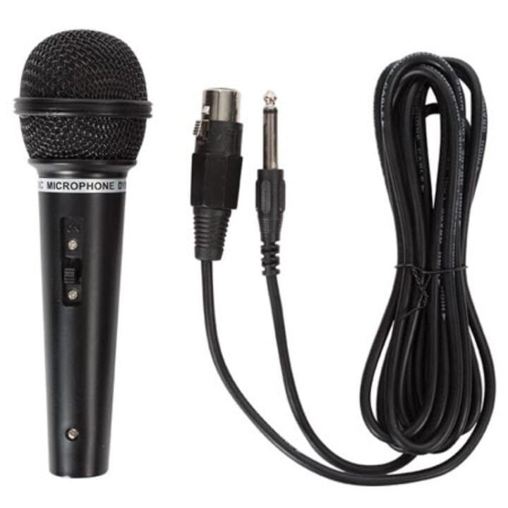 Microfoon, dynamisch, omnidirectioneel, zwart