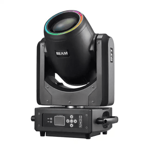 DJLicht 100W Beam Movinghead met accu en WDMX Zwart