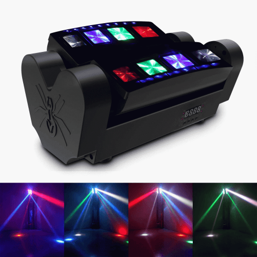 DJLicht Mini Spider 80W 8 LEDs RGBW 4 in 1