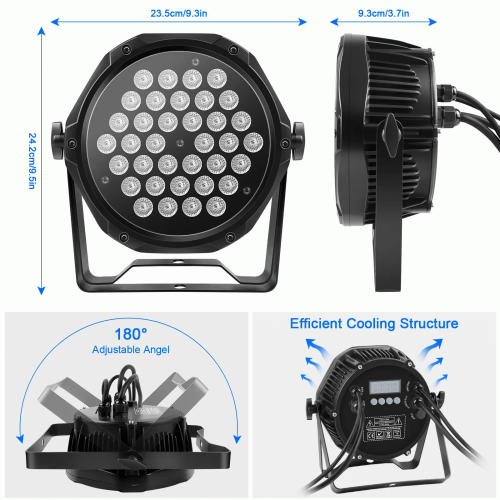 DJLicht 108W RGB 3 in 1 Led Par - Waterdicht IP65 - Image 2