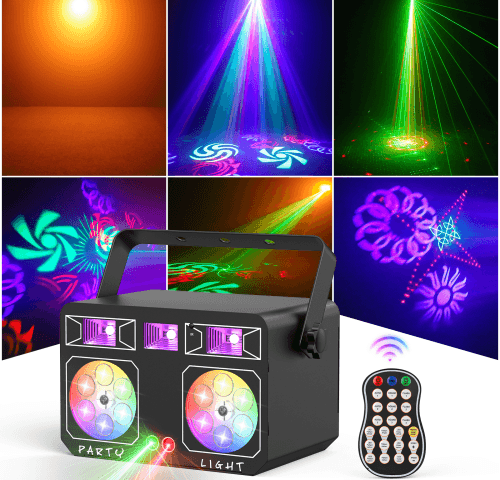 DJLicht mini 5 in 1 met UV - Laser - Stroboscoop en discolichten - Image 2