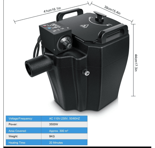 DJLicht 3500W droogijs machine - Image 2