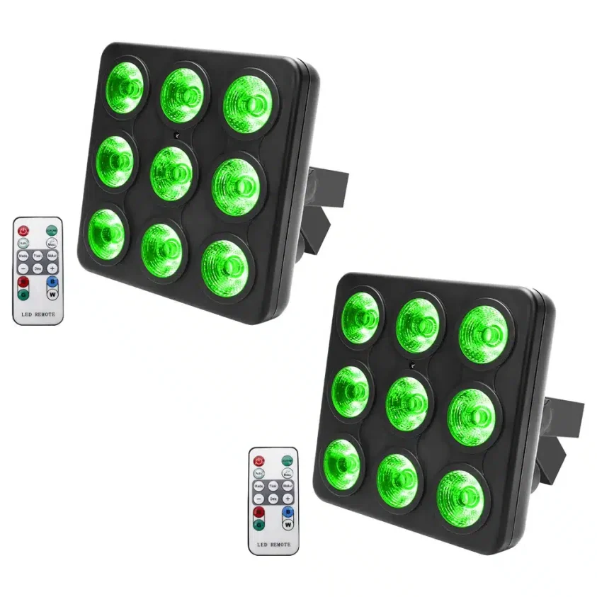 DJLicht vierkante LED par 9 leds 50W RGBW - Image 3