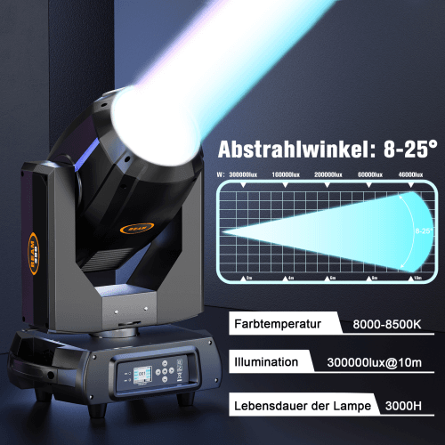 DJLicht 380W 20R Beam Movinghead 15 kleuren 14 gobo's - Image 2