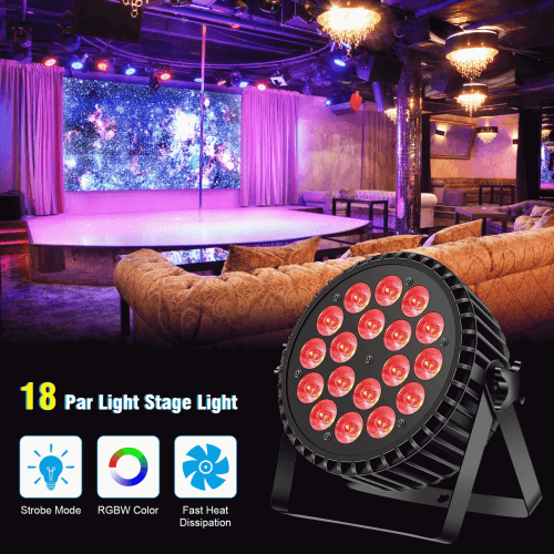 DJLicht 180W RGBW Led Par 18x10W Aluminium - Image 2