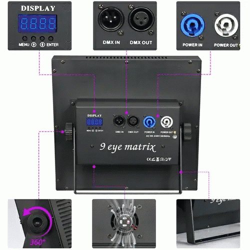 DJLicht 9 Ogen COB Matrix 120W - Image 3