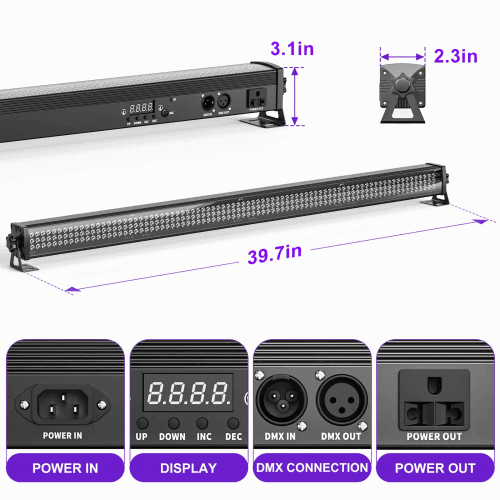 DJLicht 36W RGB Led Bar met 252 Leds 101cm - Image 3