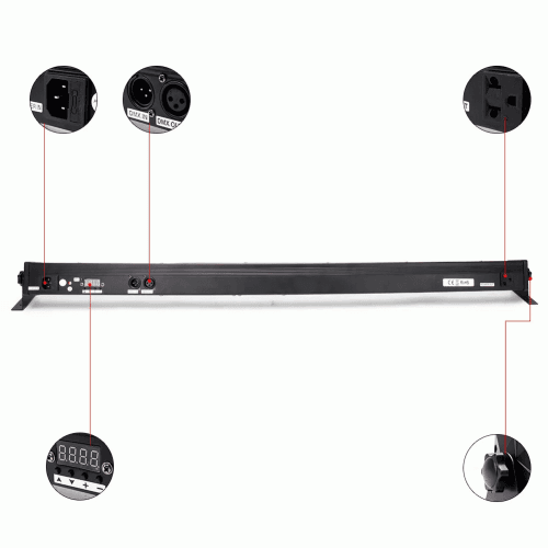 DJLicht 72W Led Bar RGBW 112cm - Image 4