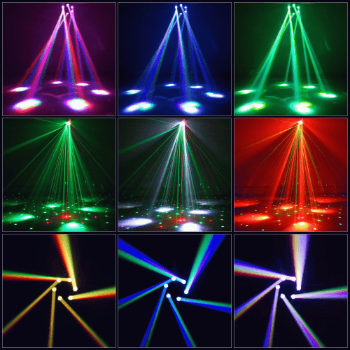 DJLicht 6 Armen 10PCS LEDs 100W Movinghead met Laser Spin - Image 4