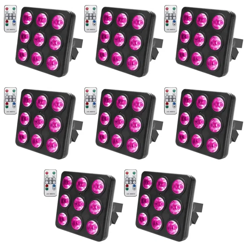 DJLicht vierkante LED par 9 leds 50W RGBW - Image 5