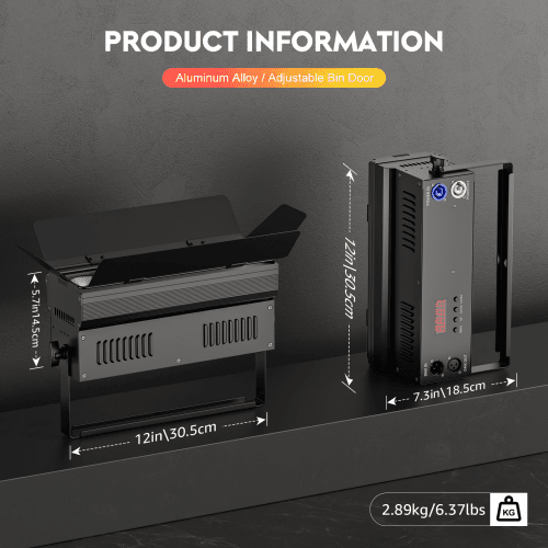 DJLicht 200W COB 4 ogen ledpar met kleppen Wit en Warmwit - Image 5