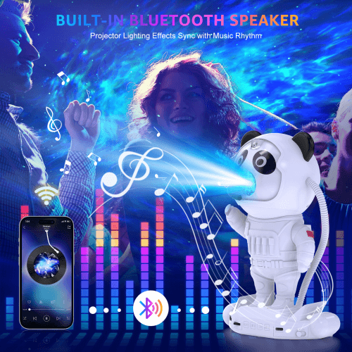 Opruiming DJLicht astronaut sterren projector met 11 patronen en bluetooth speaker - Image 5