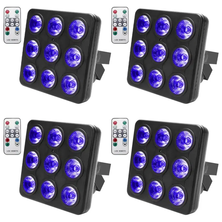 DJLicht vierkante LED par 9 leds 50W RGBW - Image 6