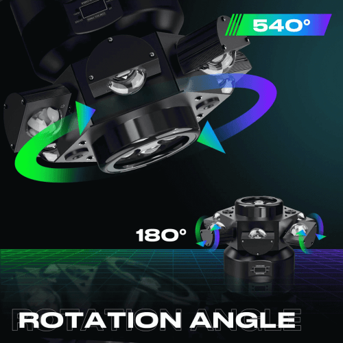 DJLicht 6 Armen 10PCS LEDs 100W Movinghead met Laser Spin - Image 6