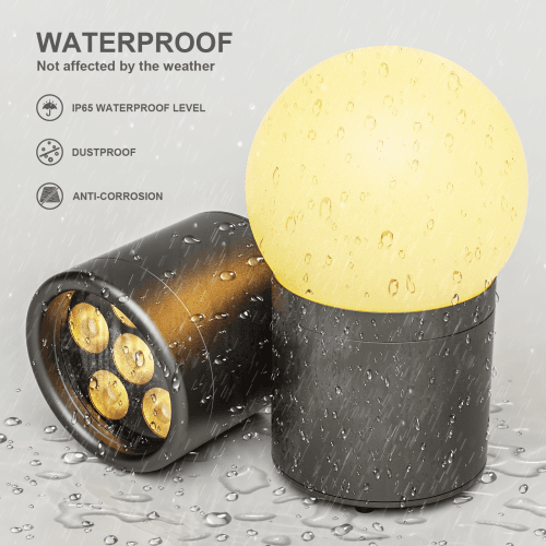 DJLicht 6x18W Waterdicht uplicht rond met bal RGBW+UV met accu app en afstandsbediening - Image 6