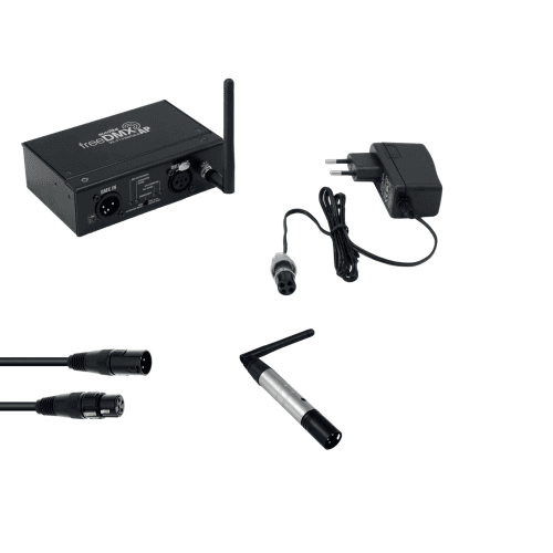 EUROLITE Set freeDMX AP Wi-Fi Interface + QuickDMX Funksender + DMX cabel