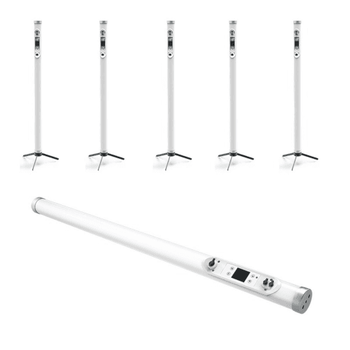 SPECTRA-TUBES-FC 10 OPLAADBARE RGBW LED TUBES IP65 1m in een flightcase Waterdicht