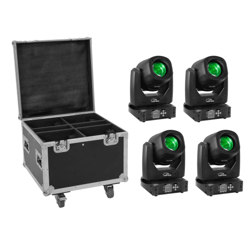 EUROLITE Set 4x LED TMH-B90 + Case with wheels