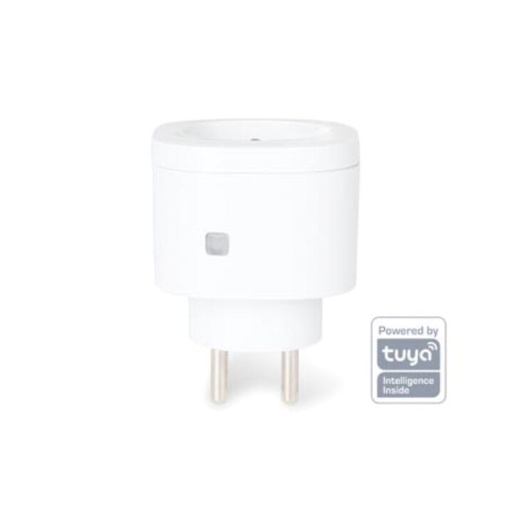 Smart wifi-stekker, 13 A, 3000 W, voor gebruik binnenshuis, Franse aarding type E, wit