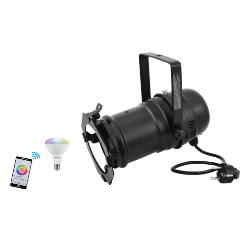 EUROLITE Set PAR-30 Spot bk + LED PAR-30 RGBWWCW WiFi