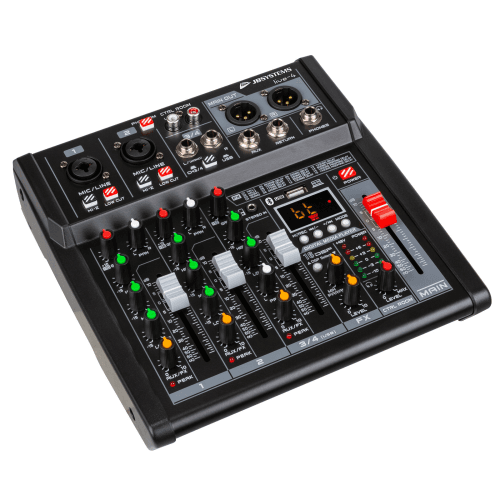JB SYSTEMS LIVE-4 Veelzijdige PA-mixer in een handig compact formaat, 4 ingangen 3 kanalen