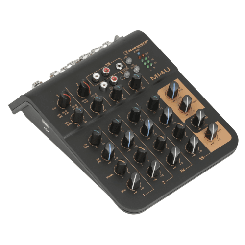 AUDIOPHONY Mi4U Mengpaneel 4 kanalen, 2 micro, 2 stereo, 1 aux en USB poort