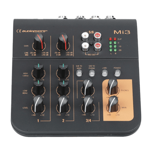 AUDIOPHONY Mi3 Mengpaneel 3 kanalen, 2 micro en 1 stereo