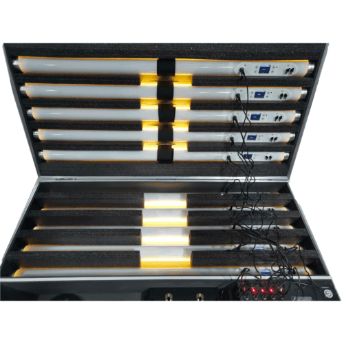 SPECTRA-TUBES-FC 10 OPLAADBARE RGBW LED TUBES IP65 1m in een flightcase Waterdicht - Image 2