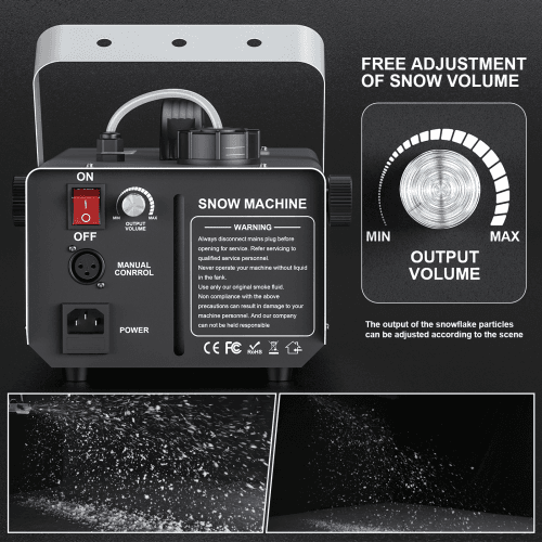 DJLicht 1000W sneeuwmachine met afstandsbediening - Image 3
