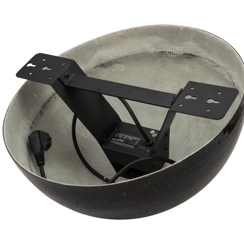 EUROLITE Half Mirror Ball 40cm black motorized Zwart
