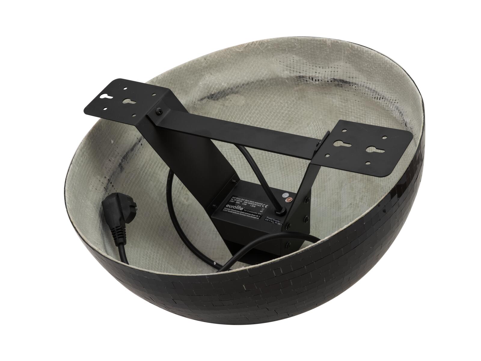 EUROLITE Half Mirror Ball 40cm black motorized Zwart