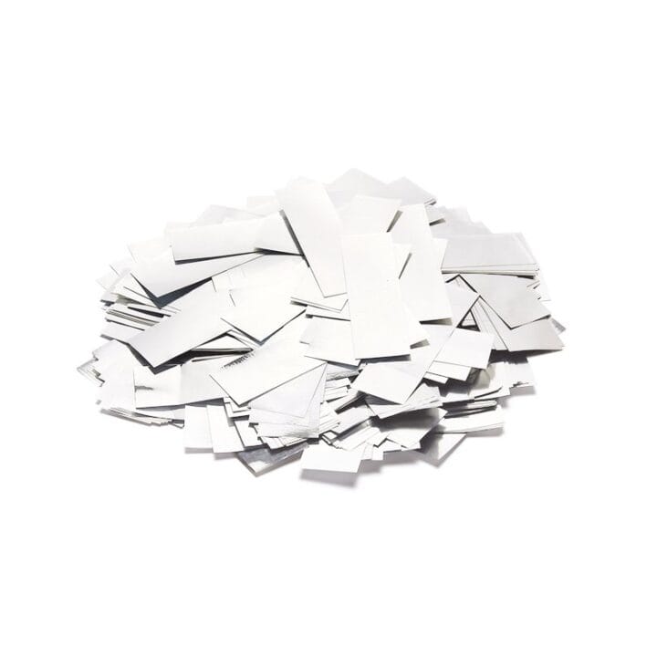 Metallic Confetti los 55x18mm wit 1kg
