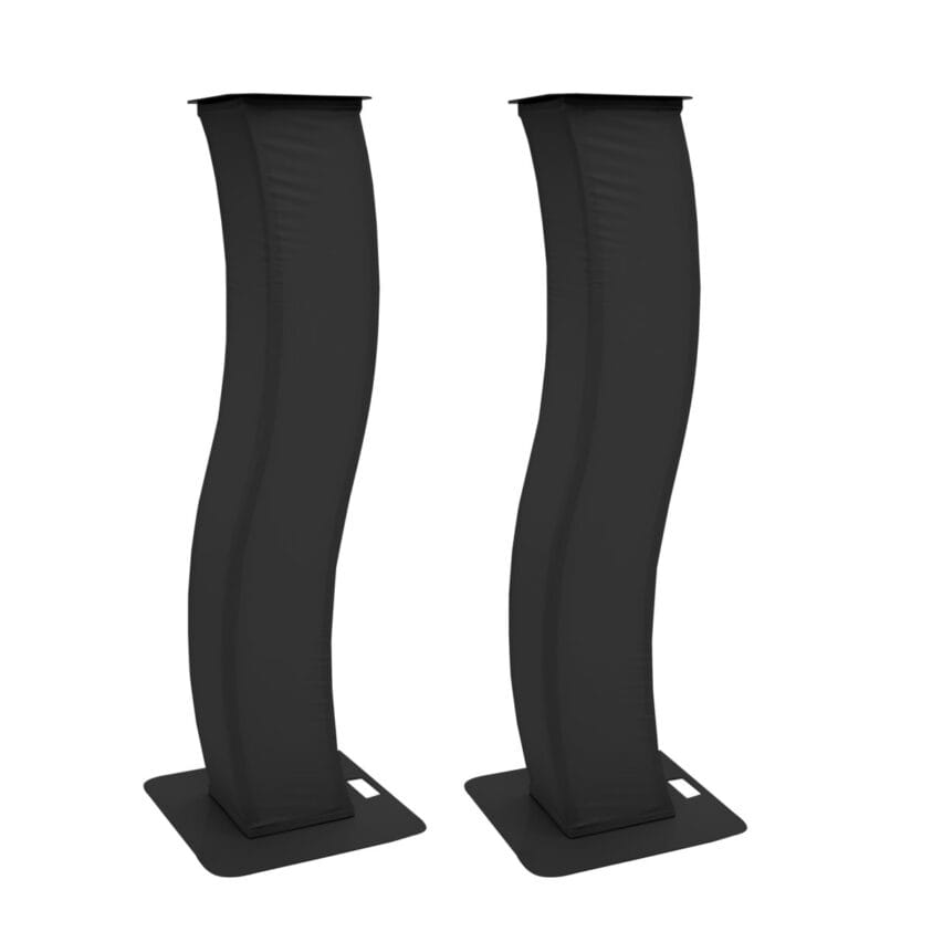 EUROLITE 2x Stage Stand 150cm curved incl. Cover and Bag, black