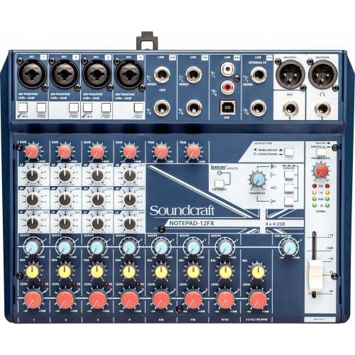 Soundcraft Notepad-12FX - Compact mixer with USB interface and Lexicon effects