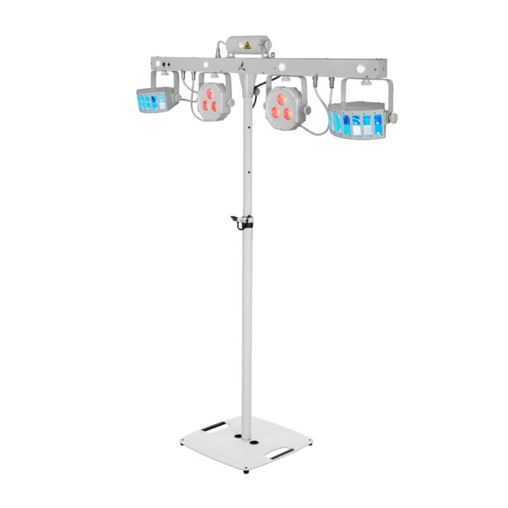 EUROLITE Set LED KLS Laser Bar FX Light Set white + BPS-2 Loudspeaker Stand white