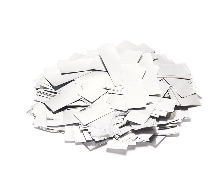 Confetti los 55x18mm Wit/Zilver 1kg