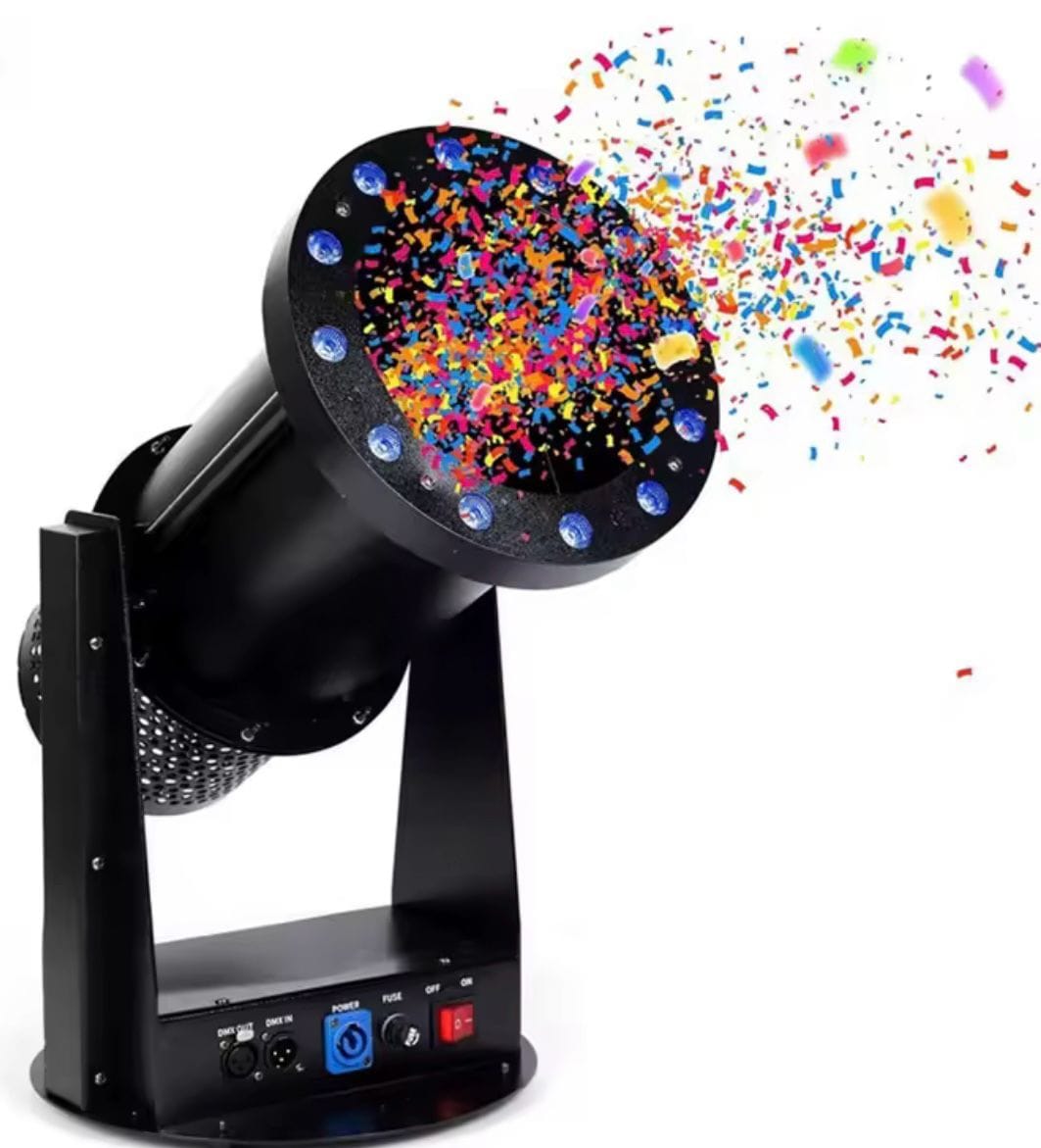 DJLicht 1500 confetti launcher / Confetti Storm met RGBW leds DMX en Afstandsbediening - Image 2