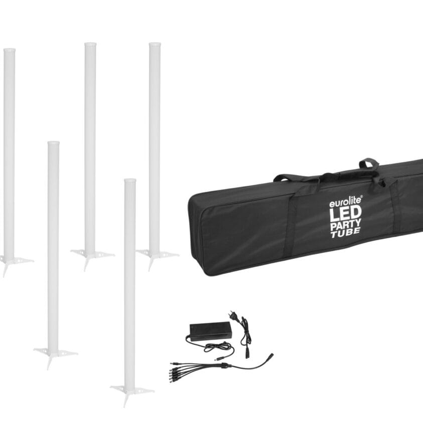 EUROLITE Set 6x AKKU LED Party Tube IR + Charger + Soft Bag