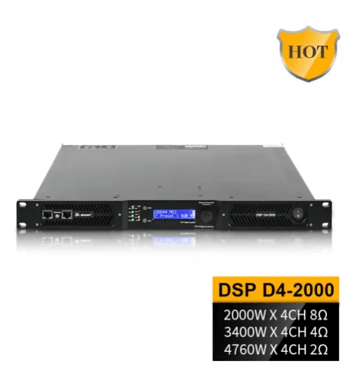 DJL Audio D4-2000 DSP 4 Channel Digital D Amp Professional Audio Amplifier 4 x 4760W