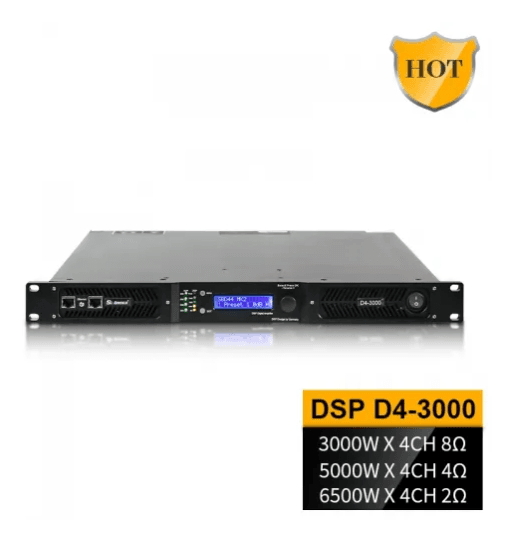 DJL Audio D4-3000 DSP Sound Audio 2 ohms stable High Power Digital Amplifier 4 x 6500W