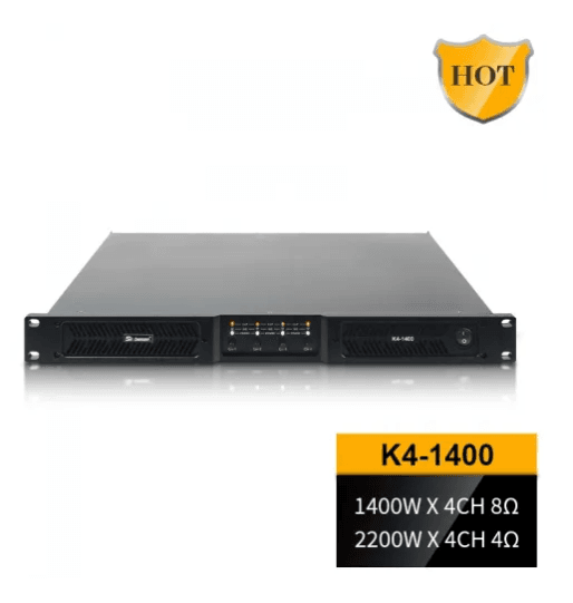 DJL Audio K4-1400 1U 4 Channel Class D Audio Digital Professional Amplifier 4 x 2200W